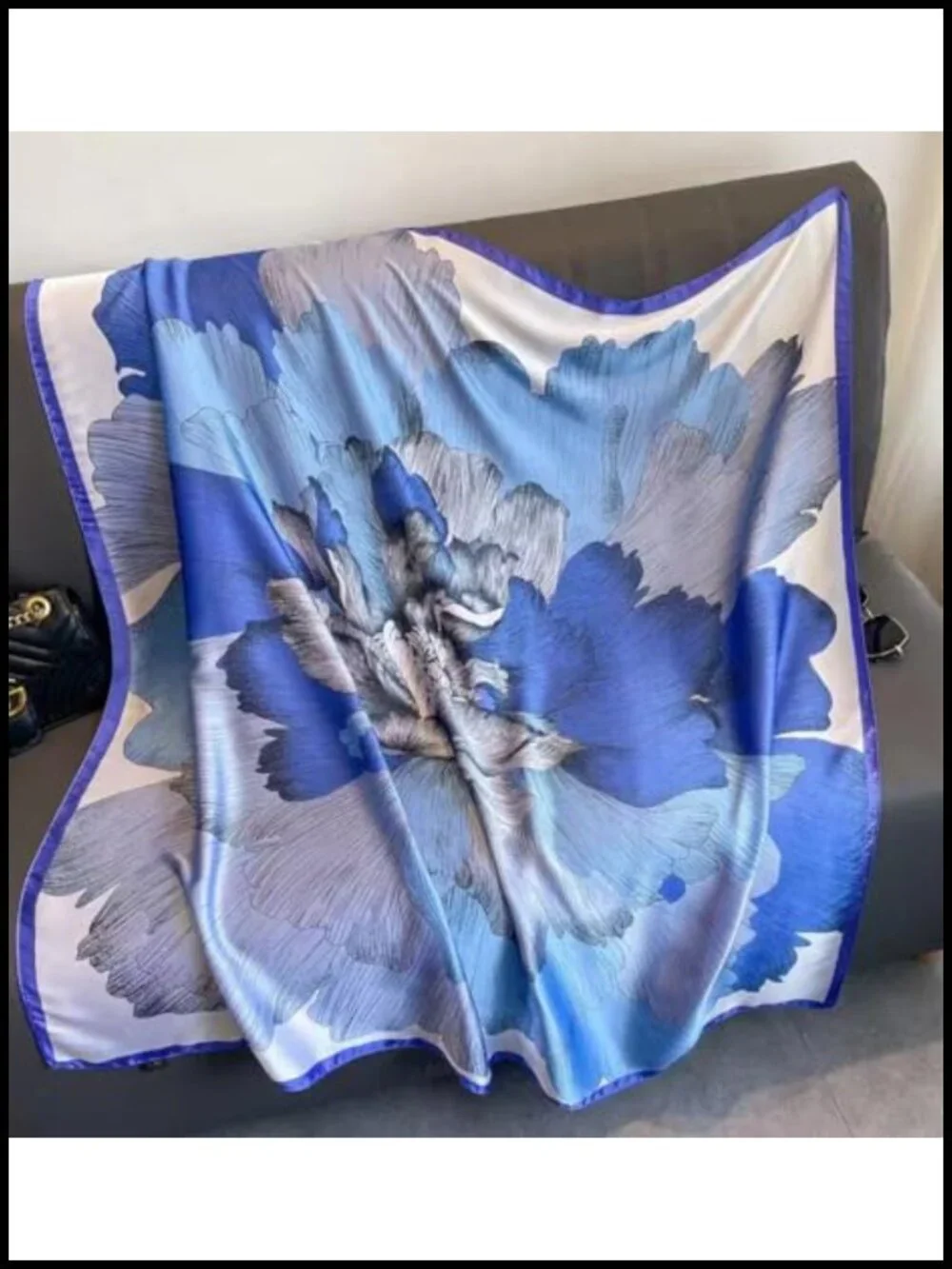 XL 43 Inch Extra Large Square Fashion Scarf Silk Feeling Hair Scarf Wrapping